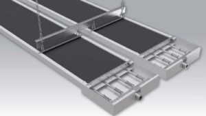 panneau rayonnants métalliques, vue en coupeThermasteel